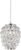 REALITY PETTY Hanglamp – Chroom – excl. 1x E14 – D: 20 cm – Aanpasbaar in hoogte – Transparant helder