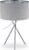 Relaxdays driepoot lamp – tripod – stoffen lampenkap – rond – woonkamerlamp – grijs – tafellamp