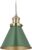 Relaxdays hanglamp industrieel – retro pendellamp – ronde eettafellamp – metalen lamp hal – groen