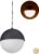 relaxdays hanglamp metaal – ø 25 cm – eettafel lamp – plafondlamp – pendellamp – E27 zwart