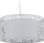 Relaxdays hanglamp – ronde lampenkap – slaapkamer, woonkamer – E27 fitting – plafondlamp – wit