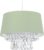 Relaxdays hanglamp stof – plafondlamp – kristallen – E27 – verlichting – diverse kleuren – groen