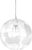 Relaxdays hanglamp wereldbol – eetkamer lamp – plafondlamp – hangende lamp – wit