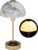 relaxdays tafellamp goud – nachtlampje – glazen lampenkap – bureaulamp – E14 – modern