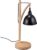 Relaxdays tafellamp – hangende lampenkap – bureaulamp – modern – industrieel – kleurkeuze – zwart