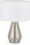 Relaxdays tafellamp touch – woonkamerlamp – dimmer – metaal & stof – E27-fitting – modern – zilver