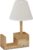 Relaxdays tafellamp usb – nachtlamp – boekensteun – telefoonhouder hout – tafellampje E27