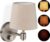 Relaxdays wandlamp vintage – muurlamp slaapkamer – dimbaar – E14 fitting – lampenkap