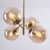 Retro hanglamp met amber glas 4-lichts “ Florence