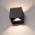 Set van 3 Dimbare LED Wandlamp Kansas zwart 7 Watt 3000K Up & Down light IP65