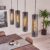 Sheda Metalen Hanglamp Zwart, 4-lichtbronnen, Moderne Industriële Hanglamp, Uniek Design Woonkamer Lamp, Sfeerlamp