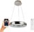 Smart LED Hanglamp rond 40 cm – Bedienbaar met afstandsbediening en app – White & Color – Zilver