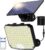 Solar Buitenlamp met bewegingssensor, 118 LED solar buitenlamp en afstandsbediening Solar lampen IP65 waterdicht, 180° lichthoek solar wandlamp met 5M kabel