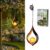 Solar – LED – tuinhanger – vlam – ca. 90cm hoogte