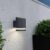 Solar wandlamp downlight rond – Design – Antracietgrijs – Tuinverlichting op Zonne-energie