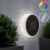 Solar wandlamp LED – Eclips ⌀20cm – Multi-color – Afstandsbediening