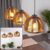 Tabby Houten Hanglamp, 3-lichtbronnen, Eetkamer Lamp Stijlrichting: Boho-stijl, Scandinavisch, Rustieke Lamp