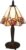 Tiffany Tafellamp 20*18*37 cm Beige Geel Glas Driehoek Roos Tiffany Bureaulamp Tiffany Lampen Glas in Lood