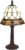 Tiffany Tafellamp Ø 21×39 cm Beige Bruin Glas Kunststof Rond Tiffany Bureaulamp Tiffany Lampen Glas in Lood