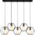 TooLight APP1133-5CP Elegante Hanglamp Zwart/Goud – Modern Design