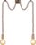 TRIO ROPE – Hanglamp – Antiek messing – excl. 2x E27 60W