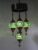 Turkse Lamp – Hanglamp – Mozaïek Lamp – Marokkaanse Lamp – Oosters Lamp – ZENIQUE – Authentiek – Handgemaakt – Kroonluchter – Groen – 4 bollen