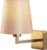 Verlichting – Wandlamp Lucia in Goud Creme Metaal – Afmetingen 18x24x30cm – Stijlvolle Verlichting voor Elke Ruimte