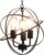 vidaXL Hanglamp rond 3xE27 zwart