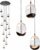 Vide hanglamp | Clear egg | 350 cm | 14 lichts | zwart & transparant