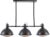 Vintage Industrieel – Hanglamp – 3 Lichts – Kantelbaar – Ø 35 cm – Zwart