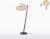 Vloerlamp – CANGO – Bamboe – Zwart Voetstuk – Naturel Kap – Met LED-lamp