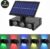 Wandlamp (2 stuks) – wandlamp buiten – solar buitenlamp – muurlamp – led buitenlamp – zonne Energie – 7 Kleuren Led