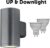 Wandlamp I – Up & Downlight – Vierkant – LED Wandlamp – Tuinverlichting – Antraciet – 2x GU10 – Buitenlamp – Buitenverlichting – IP54