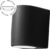 Wandlamp Marta 160 up and down zwart diffuus glas 2 x GX53 3W 3000K IP55