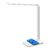 YONO Bureaulamp LED Dimbaar – met Draadloos Oplader en USB – Tafellamp met Stekker – Warm en Wit Licht – Zilver